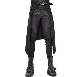 garantie de qualité DEVIL FASHION Mi-Jupe Kilt Pour Hommes ‘Catacomb’ Noire 25