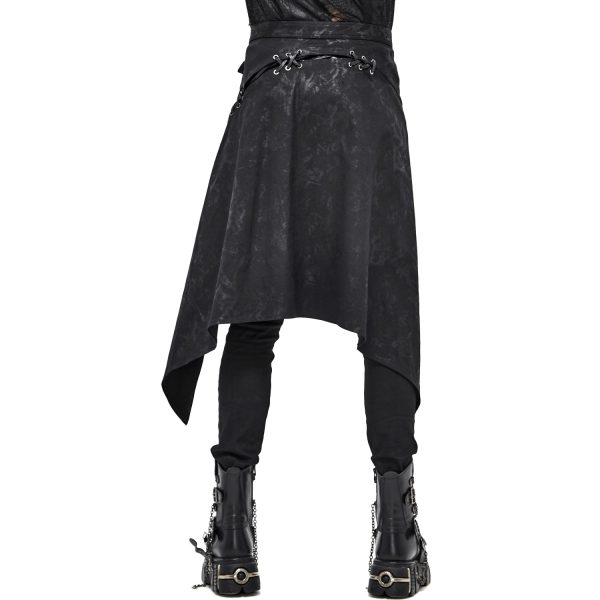 garantie de qualité DEVIL FASHION Mi-Jupe Kilt Pour Hommes ‘Catacomb’ Noire 6