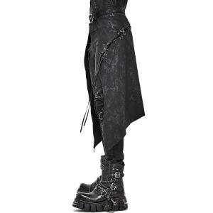 garantie de qualité DEVIL FASHION Mi-Jupe Kilt Pour Hommes ‘Catacomb’ Noire 31