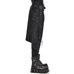 garantie de qualité DEVIL FASHION Mi-Jupe Kilt Pour Hommes ‘Catacomb’ Noire 33
