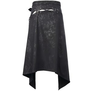 garantie de qualité DEVIL FASHION Mi-Jupe Kilt Pour Hommes ‘Catacomb’ Noire 37