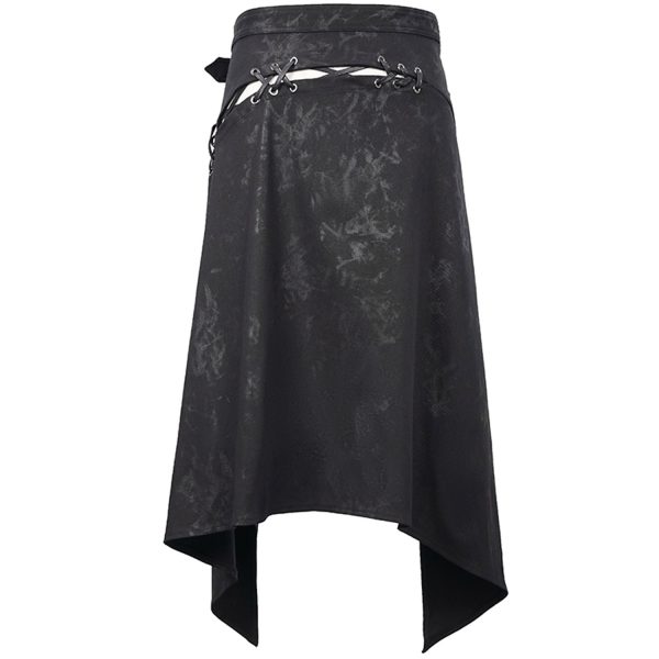 garantie de qualité DEVIL FASHION Mi-Jupe Kilt Pour Hommes ‘Catacomb’ Noire 11