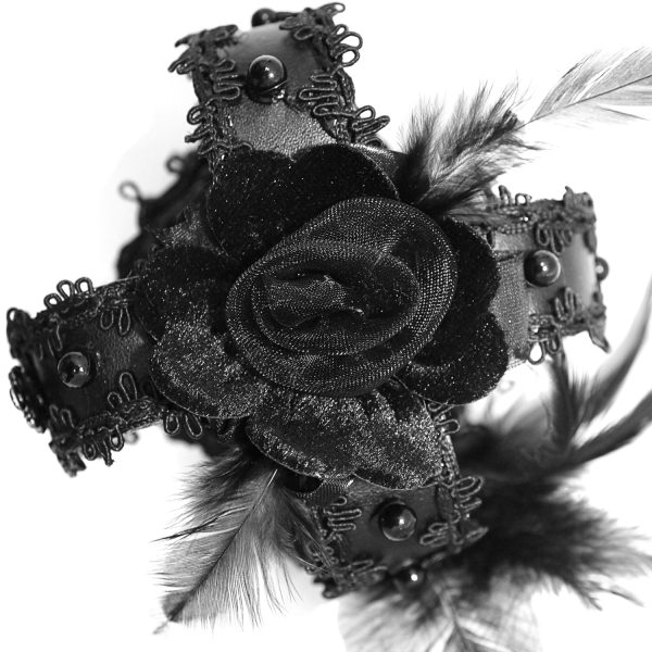 DEVIL FASHION Mini Chapeau Couronne ‘Imperatrice’ Noir vente chaude 13