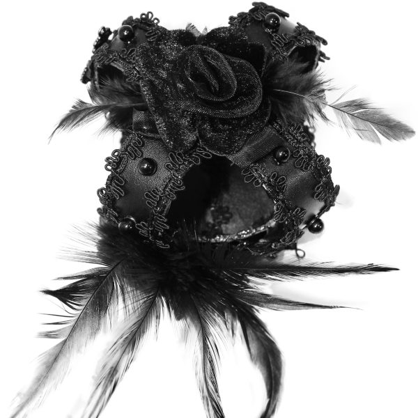 DEVIL FASHION Mini Chapeau Couronne ‘Imperatrice’ Noir vente chaude 16