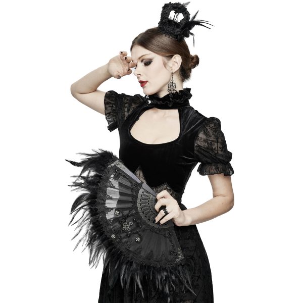 DEVIL FASHION Mini Chapeau Couronne ‘Imperatrice’ Noir vente chaude 4