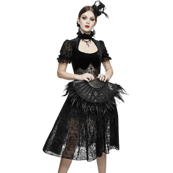 DEVIL FASHION Mini Chapeau Couronne ‘Imperatrice’ Noir vente chaude 6