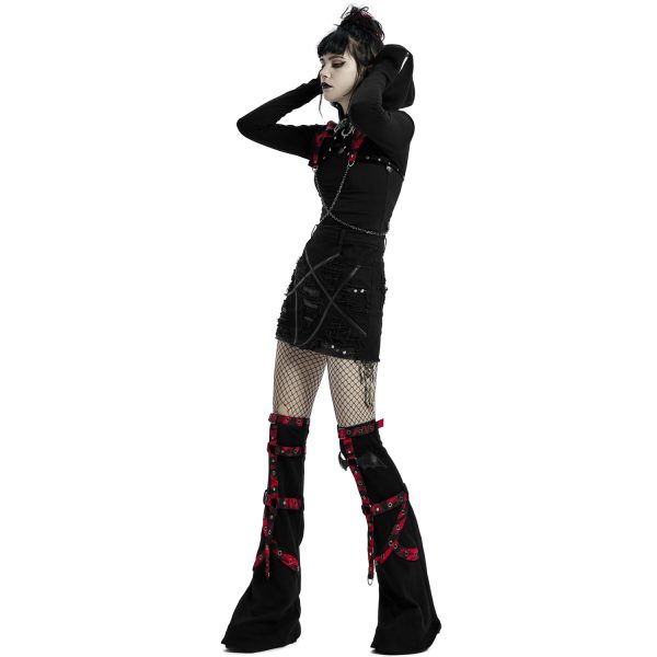pas cher en ligne PUNK RAVE Mini-Jupe ‘Decadent’ Noire 12