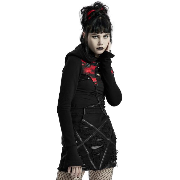 pas cher en ligne PUNK RAVE Mini-Jupe ‘Decadent’ Noire 13