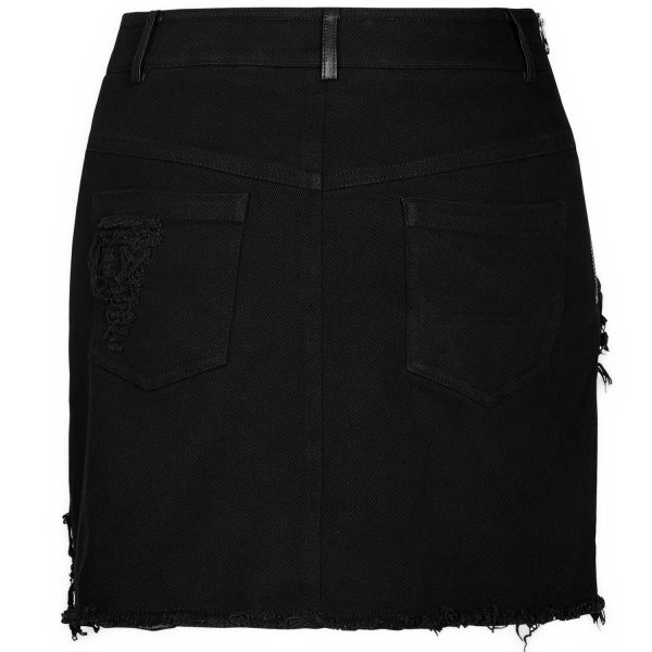 pas cher en ligne PUNK RAVE Mini-Jupe ‘Decadent’ Noire 18