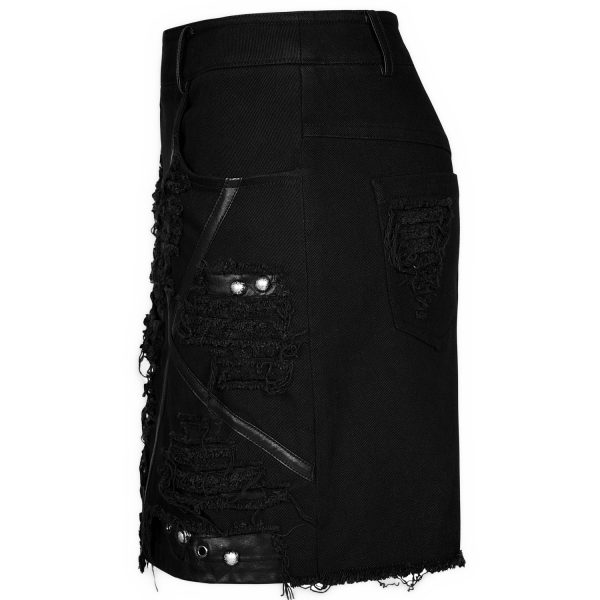 pas cher en ligne PUNK RAVE Mini-Jupe ‘Decadent’ Noire 19