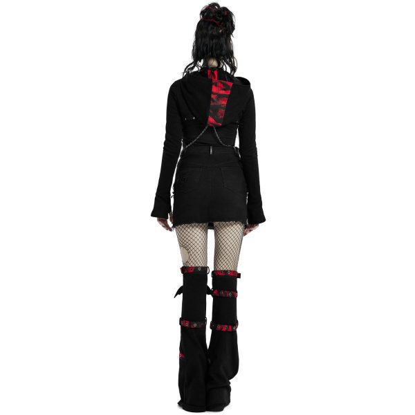pas cher en ligne PUNK RAVE Mini-Jupe ‘Decadent’ Noire 4
