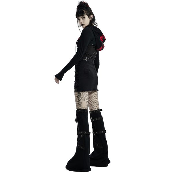 pas cher en ligne PUNK RAVE Mini-Jupe ‘Decadent’ Noire 5