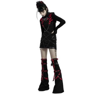 pas cher en ligne PUNK RAVE Mini-Jupe ‘Decadent’ Noire 32