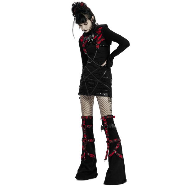 pas cher en ligne PUNK RAVE Mini-Jupe ‘Decadent’ Noire 7