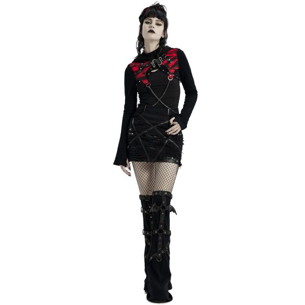 pas cher en ligne PUNK RAVE Mini-Jupe ‘Decadent’ Noire 8