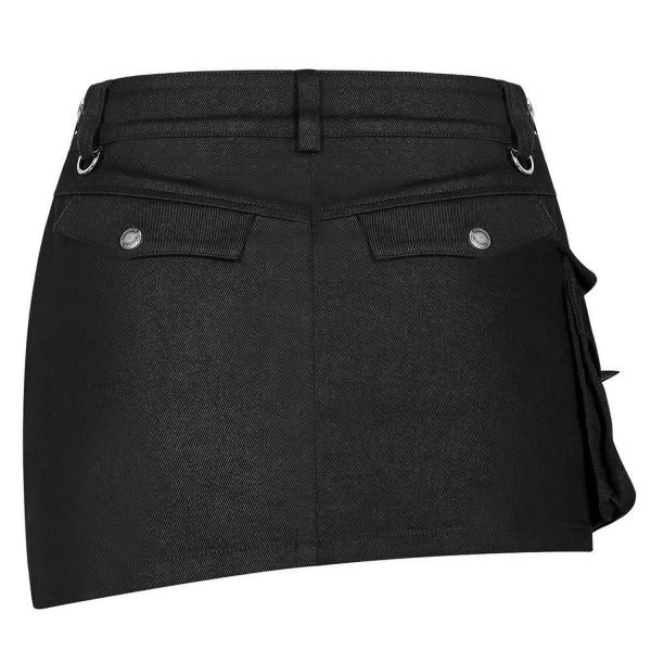 PUNK RAVE Mini Jupe ‘Gothic Trooper’ Noire magasin pas cher 13