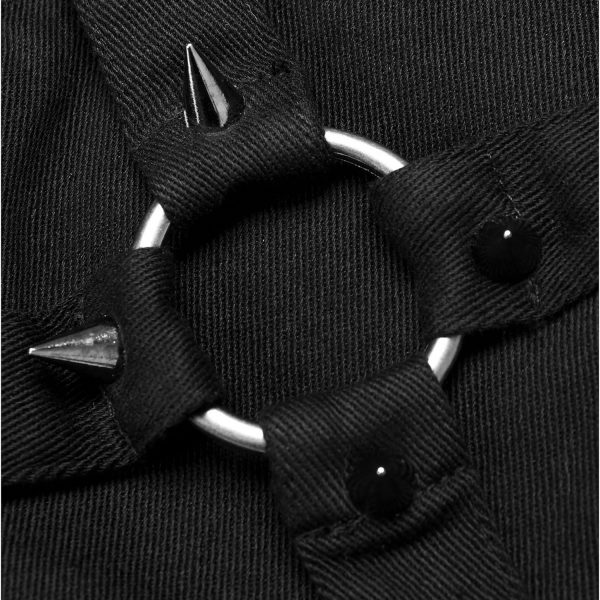 PUNK RAVE Mini Jupe ‘Gothic Trooper’ Noire magasin pas cher 15
