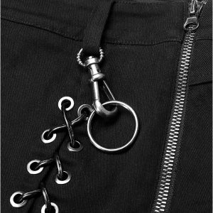 PUNK RAVE Mini Jupe ‘Gothic Trooper’ Noire magasin pas cher 52