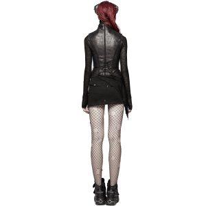 PUNK RAVE Mini Jupe ‘Gothic Trooper’ Noire magasin pas cher 26
