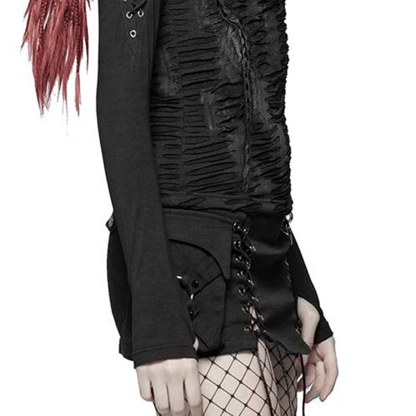 PUNK RAVE Mini Jupe ‘Gothic Trooper’ Noire magasin pas cher 11