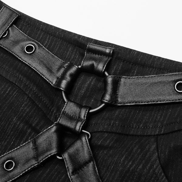 PUNK RAVE Mini-Jupe ‘Guenievre’ Noire achat pas cher 18