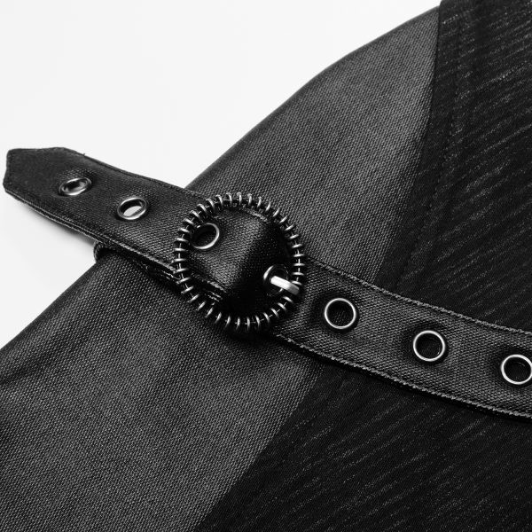 PUNK RAVE Mini-Jupe ‘Guenievre’ Noire achat pas cher 19