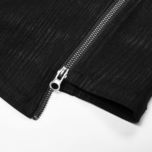 PUNK RAVE Mini-Jupe ‘Guenievre’ Noire achat pas cher 58