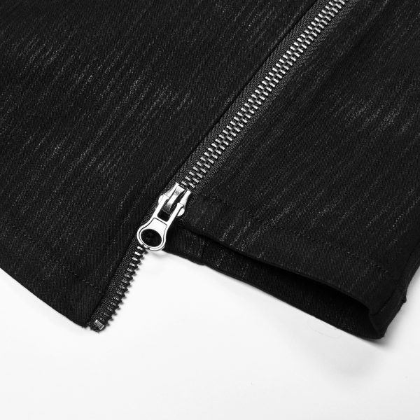PUNK RAVE Mini-Jupe ‘Guenievre’ Noire achat pas cher 20