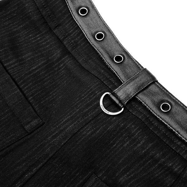 PUNK RAVE Mini-Jupe ‘Guenievre’ Noire achat pas cher 21