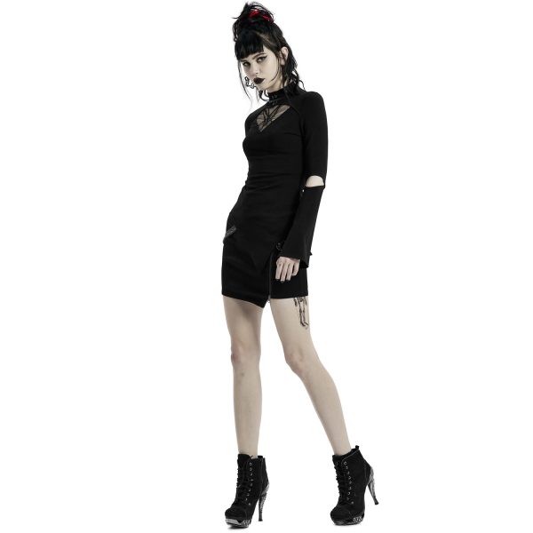 PUNK RAVE Mini-Jupe ‘Guenievre’ Noire achat pas cher 8