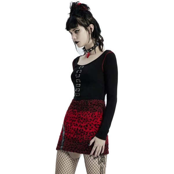 mode PUNK RAVE Mini-Jupe ‘Hot Girl’ En Léopard Rouge 12