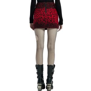 mode PUNK RAVE Mini-Jupe ‘Hot Girl’ En Léopard Rouge 43
