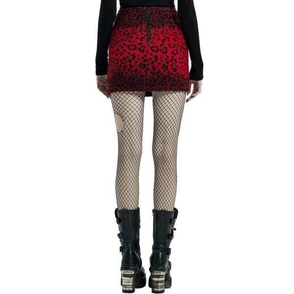 mode PUNK RAVE Mini-Jupe ‘Hot Girl’ En Léopard Rouge 13