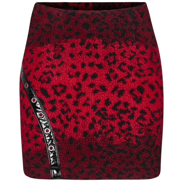 mode PUNK RAVE Mini-Jupe ‘Hot Girl’ En Léopard Rouge 15
