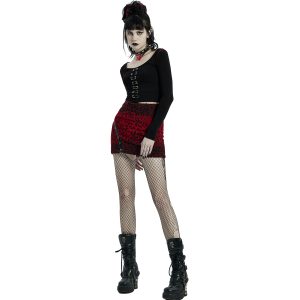 mode PUNK RAVE Mini-Jupe ‘Hot Girl’ En Léopard Rouge 25