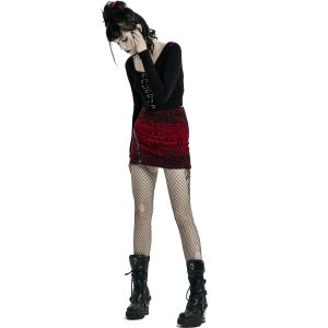 mode PUNK RAVE Mini-Jupe ‘Hot Girl’ En Léopard Rouge 27