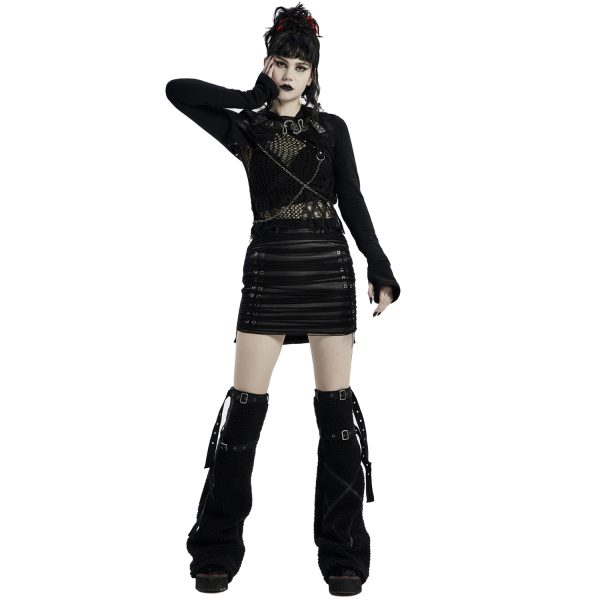 qualité supérieure PUNK RAVE Mini-Jupe ‘Laced Doll’ Noire 3