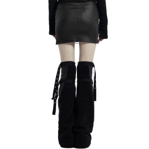 qualité supérieure PUNK RAVE Mini-Jupe ‘Laced Doll’ Noire 39