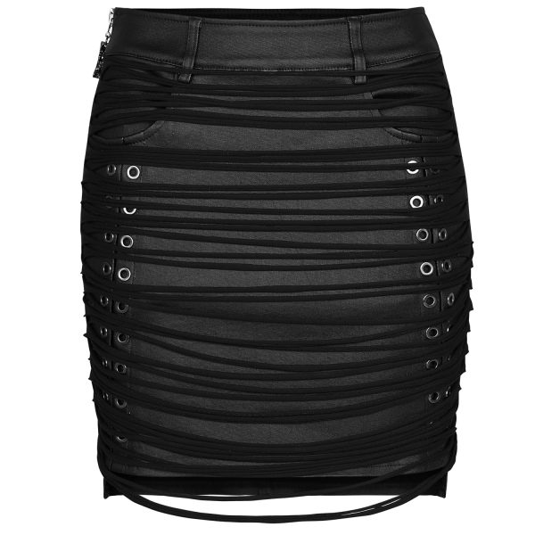 qualité supérieure PUNK RAVE Mini-Jupe ‘Laced Doll’ Noire 14