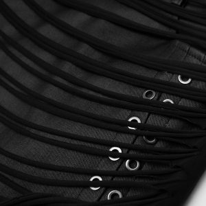 qualité supérieure PUNK RAVE Mini-Jupe ‘Laced Doll’ Noire 47
