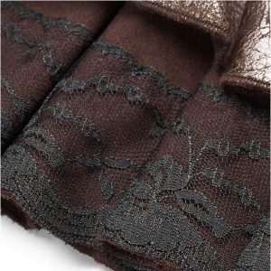 PUNK RAVE Mini-Jupe Steampunk ‘Norra’ Marron boutique en france 35