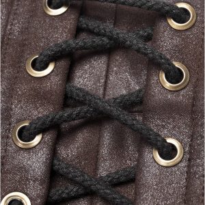 PUNK RAVE Mini-Jupe Steampunk ‘Norra’ Marron boutique en france 37