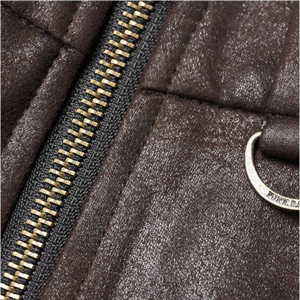 PUNK RAVE Mini-Jupe Steampunk ‘Norra’ Marron boutique en france 14