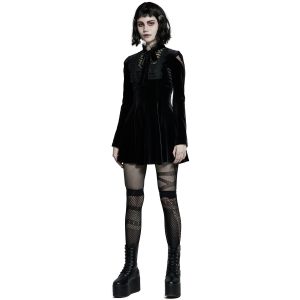 PUNK RAVE Mini Robe ‘Badriyah’ En Velours Noir de garantie authentique 24