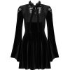PUNK RAVE Mini Robe ‘Badriyah’ En Velours Noir de garantie authentique 55