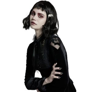 PUNK RAVE Mini Robe ‘Badriyah’ En Velours Noir de garantie authentique 46