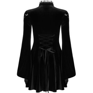 PUNK RAVE Mini Robe ‘Badriyah’ En Velours Noir de garantie authentique 50
