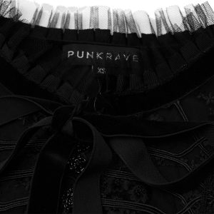 PUNK RAVE Mini Robe ‘Badriyah’ En Velours Noir de garantie authentique 54