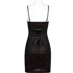PUNK RAVE Mini Robe ‘Bat Sleep’ Noire Et Bordeaux vente luxe pas cher 47