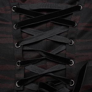 PUNK RAVE Mini Robe ‘Bat Sleep’ Noire Et Bordeaux vente luxe pas cher 51